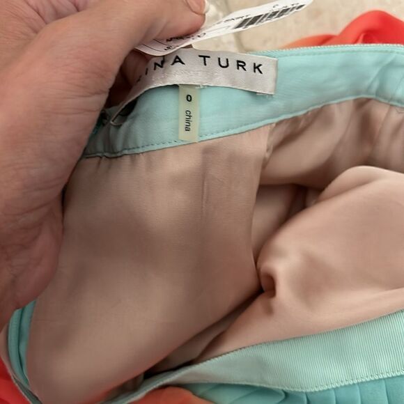 Trina Turk rainbow shine pleated skirt - size 0. New with tags. - Picture 4 of 10